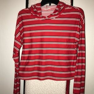 Red and White Stripped Top